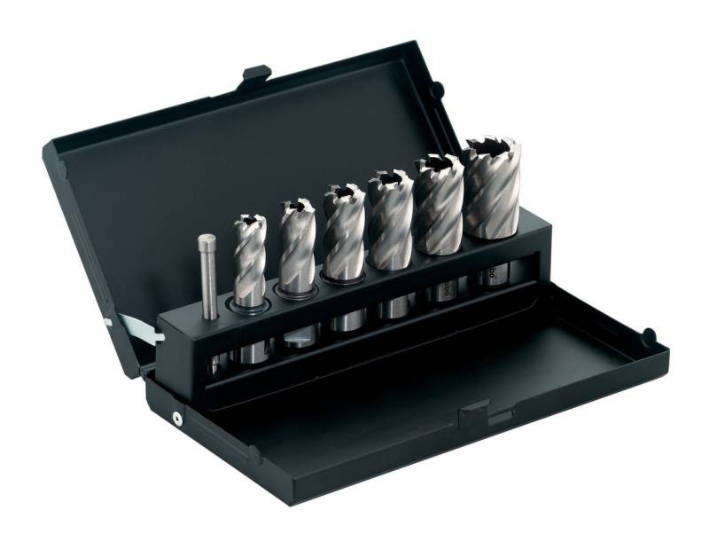 metabo Bohrersatz, HSS-Kernbohrer-Set 6-tlg 30 mm Arbeitslänge Weldonschaft 19 mm von metabo