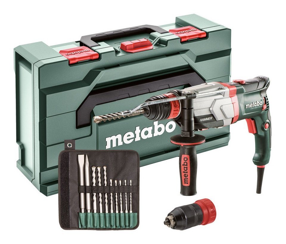 metabo Bohrhammer UHE UHEV 2860-2 Quick, 230 V, Set inkl. Bohrer-/Meißelsatz (10-tlg) + metaBOX von metabo