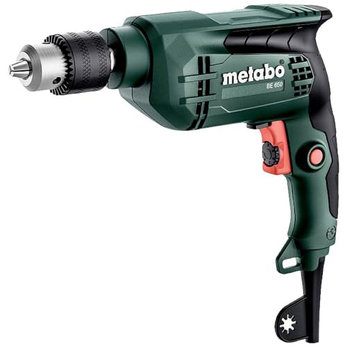 metabo Bohrmaschine BE 650-650 W, 13 mm Stahlbohrung, 30 mm Holzbohrung - Vario-Elektronik, Rechts-/Linkslauf, Softgrip - Inkl. Zahnkranzbohrfutter und Bohrfutterschlüssel metabo Bohrmaschine BE 650-650 W, 13 mm Stahlbohrung, 30 mm Holzbohrung - Vario-Elektronik, Rechts-/Linkslauf, Softgrip - Inkl. Zahnkranzbohrfutter und Bohrfutterschlüssel von metabo
