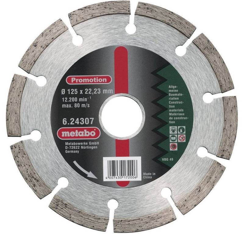 metabo Diamanttrennscheibe Diamanttrennscheibe 624310000 metabo Diamanttrennscheibe Diamanttrennscheibe 624310000 von metabo