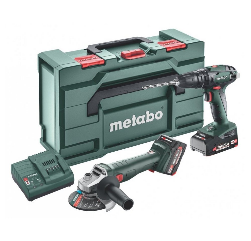 metabo Elektrowerkzeug-Set Combo Set 2.4.4 18 V * SB18+W18 - Akku-Maschinen-Set - grün von metabo