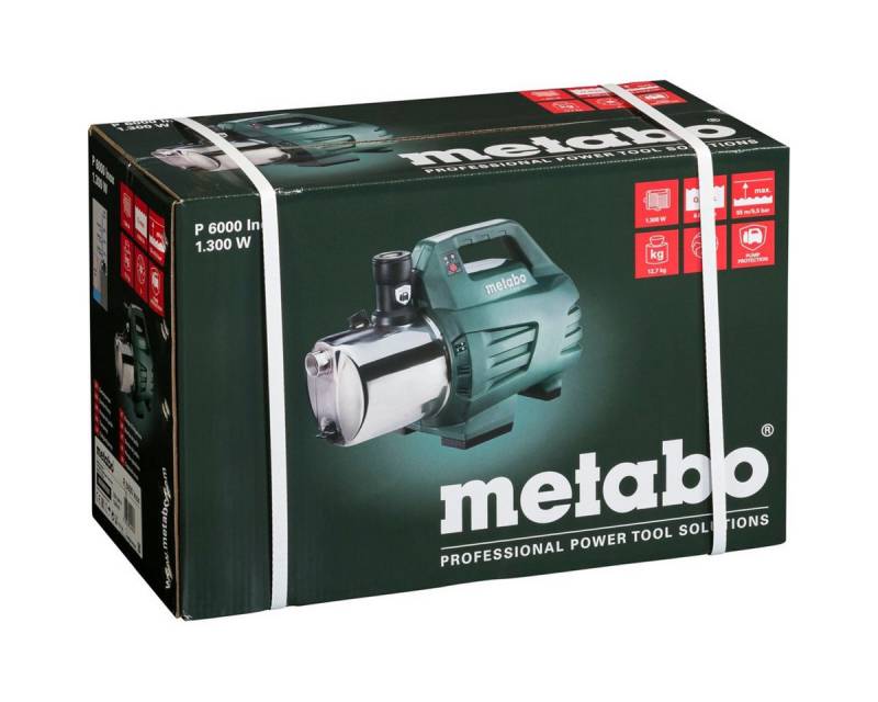 metabo Gartenpumpe P 6000 INOX Gartenpumpe von metabo