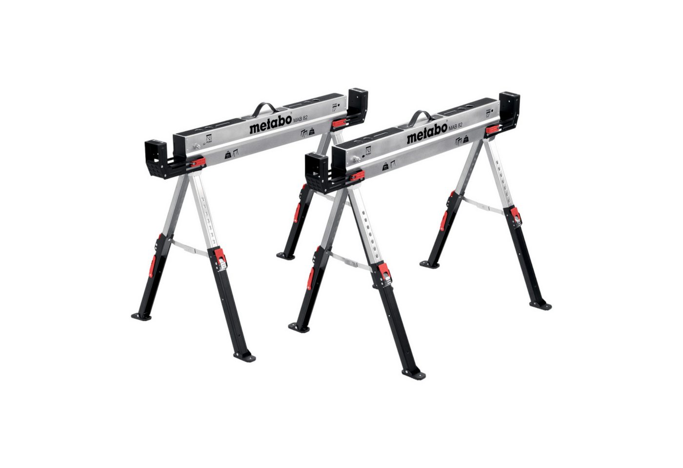 metabo Klappbock Metabo MAB 82 Arbeitsbock Set 520 kg 820 mm 2 Stk. (626990000) von metabo