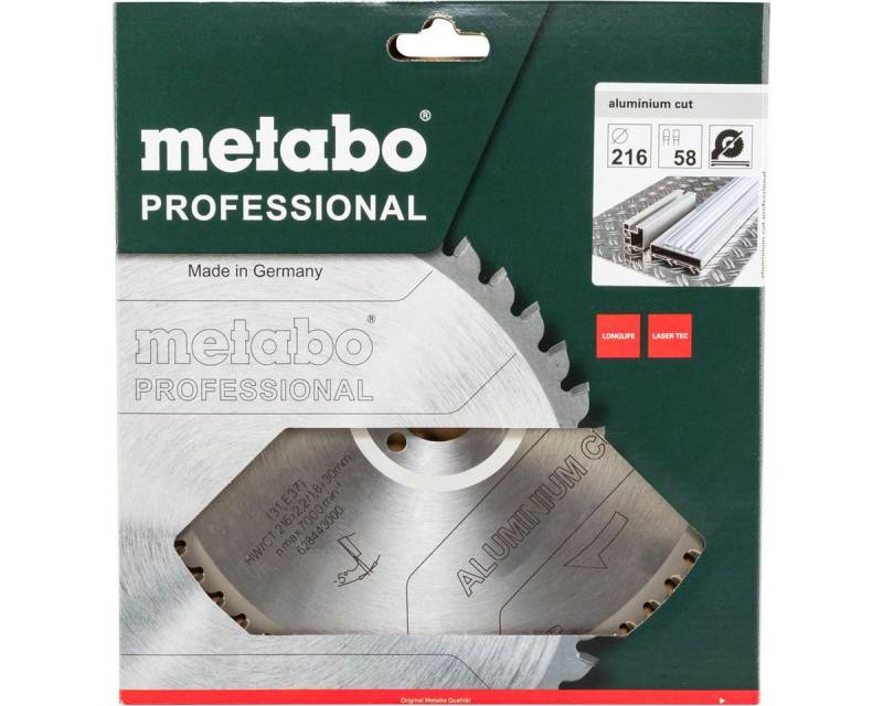 metabo Kreissägeblatt AluminiumCutProf 216x30 5 8FZ/TZ 5neg metabo Kreissägeblatt AluminiumCutProf 216x30 5 8FZ/TZ 5neg von metabo