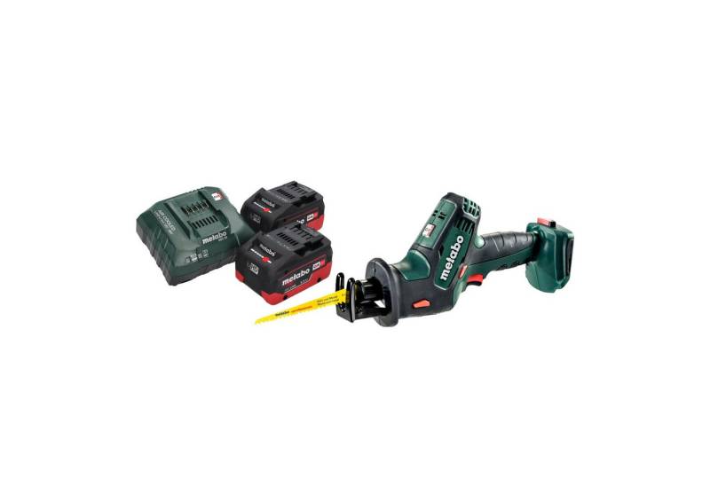 metabo Reciprosäge SSE 18 LTX Compact 18 V 13 mm + 2x LiHD Akku 5,5 Ah + Ladegerät von metabo