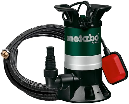 metabo Schmutzwasser-Tauchpumpe PS 7500 S Set - 450 W, 7500 l/h, 5 m Förderhöhe - Robustes Gehäuse, Überlastschutz - Ideal für Keller, Tanks und Gartenbewässerung - Inkl. Ablaufgarnitur metabo Schmutzwasser-Tauchpumpe PS 7500 S Set - 450 W, 7500 l/h, 5 m Förderhöhe - Robustes Gehäuse, Überlastschutz - Ideal für Keller, Tanks und Gartenbewässerung - Inkl. Ablaufgarnitur von metabo