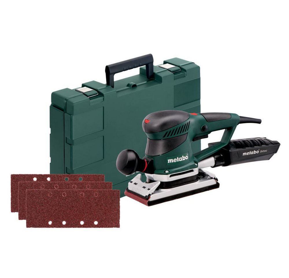 metabo Schwingschleifer Sander SRE 4350 TurboTec Set + 10 Schleifblätter i von metabo