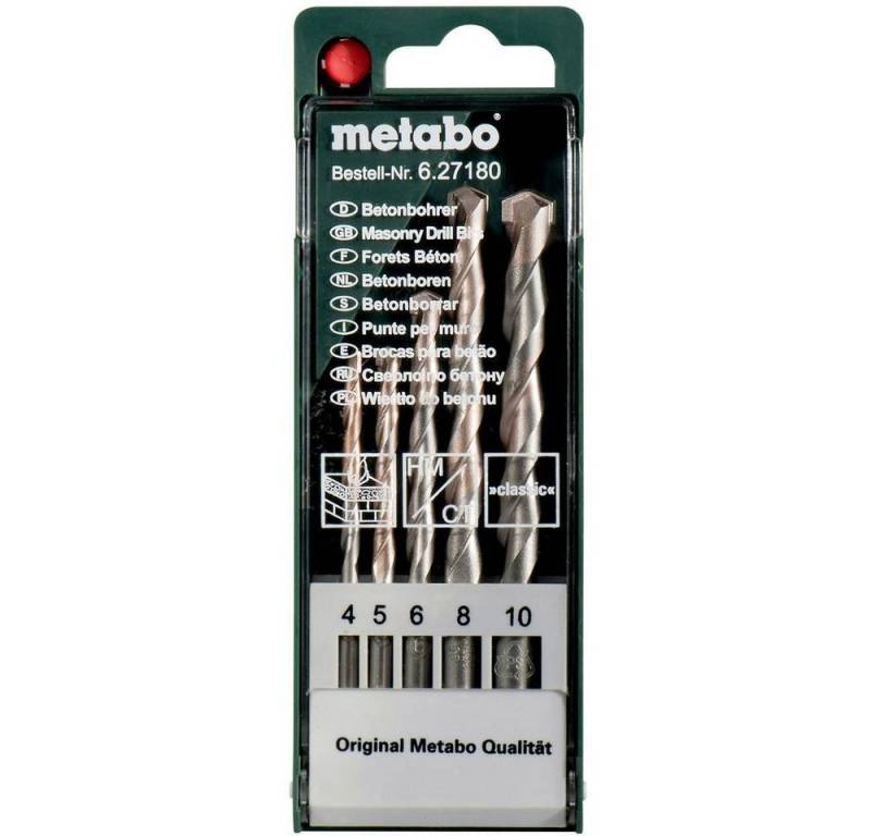 metabo Spiralbohrer Beton-Bohrerkassette classic 5tlg von metabo