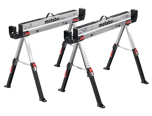 metabo Stahl-Arbeitsbock Set MAB 82 I Kompakter Unterstellbock klappbar inkl. Tragegriff I Verstellbare Standbeine I Pulverbeschichtete verzinkte Oberfläche metabo Stahl-Arbeitsbock Set MAB 82 I Kompakter Unterstellbock klappbar inkl. Tragegriff I Verstellbare Standbeine I Pulverbeschichtete verzinkte Oberfläche von metabo