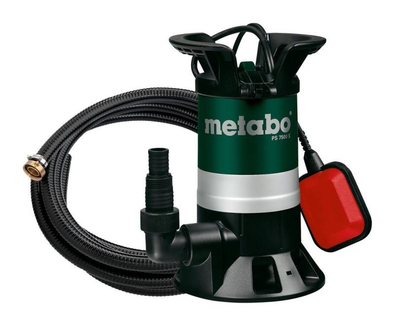 metabo Tauchpumpe PS 7500 S Set, Schmutzwasser mit Ablauf-Garnitur mit Armaturen von metabo