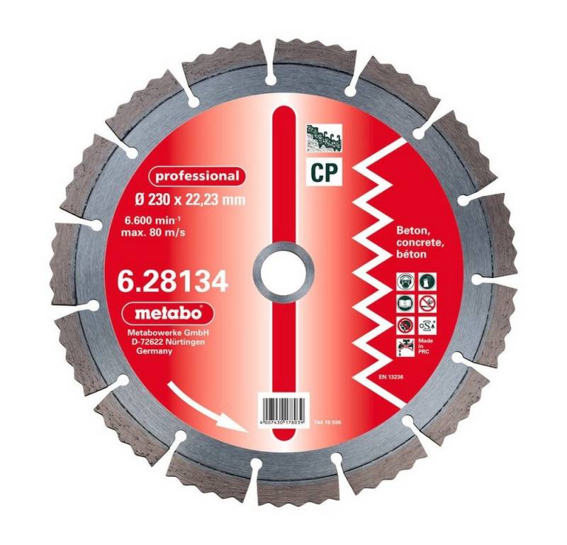 metabo Trennscheibe, Ø 150 mm, Diamant 150 x 2,15 x 22,23 mm professional CP Beton von metabo