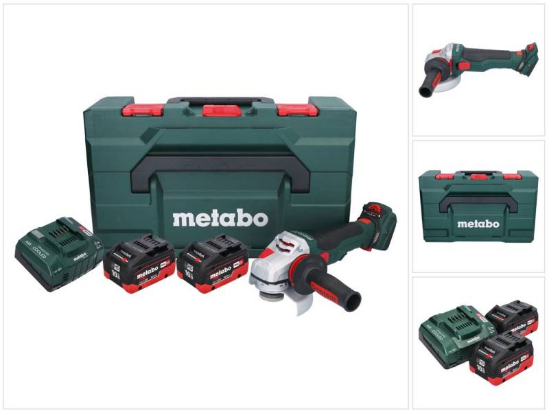 metabo Winkelschleifer WVB 18 LTX BL 15-125 Quick Winkelschleifer 125mm + 2 Akku 10Ah + Lader von metabo