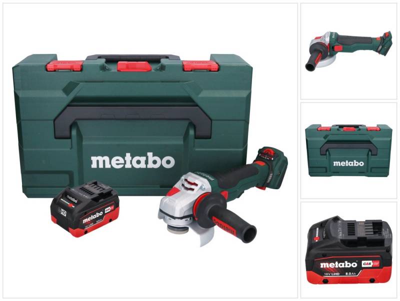 metabo Winkelschleifer WVB 18 LTX BL 15-125 Quick Winkelschleifer 18 V 125 mm + 1x Akku 8 Ah von metabo