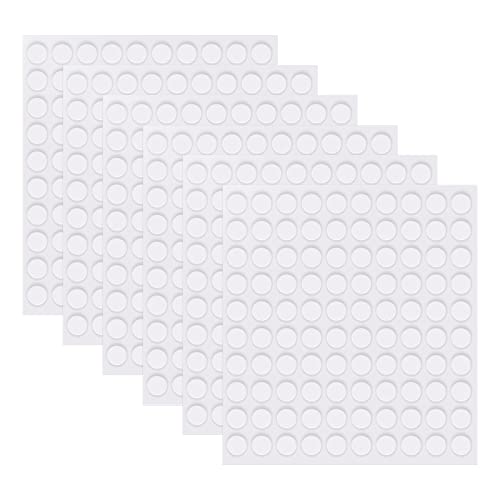 metagio 600 Stück Doppelseitige Klebepunkte, Rund Transparente Klebende Aufkleber, Abnehmbare Klebepaste Punkt Aufkleber für Ballon, Festival-Dekoration, DIY Basteln, Papier, Glas, Metall(6mm) von metagio