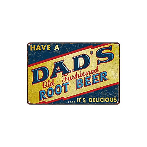 metal tin sign Poster mit Aufschrift "Dad's Old Fashioned Root Beer", für Bar, Café, Garage, Wanddekoration, Retro, Vintage, 20 x 30 cm von metal tin sign