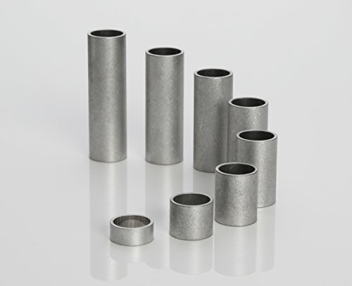 Aluminium Abstandshülsen, Distanzhülsen – ohne Innengewinde, M10 Schrauben beweglich durchsteckbar – 12 x 10 x 1 mm (Außen x Innen x Wandstärke) – 50 Stück, Länge 10 mm von metallgo