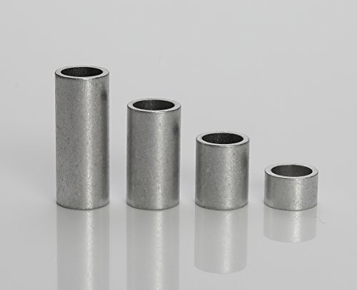 Aluminium Abstandshülsen, Distanzhülsen – ohne Innengewinde, M6 Schrauben beweglich durchsteckbar – 8 x 6 x 1 mm (Außen x Innen x Wandstärke) – 20 Stück, Länge 25 mm von metallgo