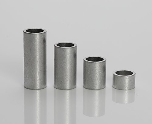 Aluminium Abstandshülsen, Distanzhülsen – ohne Innengewinde, M6 Schrauben beweglich durchsteckbar – 8 x 6 x 1 mm (Außen x Innen x Wandstärke) – 5 Stück, Länge 25 mm von metallgo