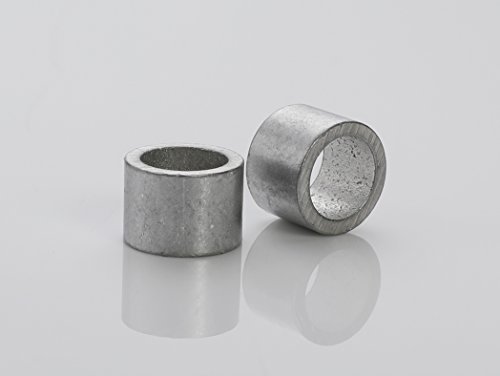 Aluminium Abstandshülsen, Distanzhülsen – ohne Innengewinde, M5 Schrauben beweglich durchsteckbar – 7 x 5 x 1 mm (Außen x Innen x Wandstärke) – 10 Stück, Länge 5 mm von metallgo