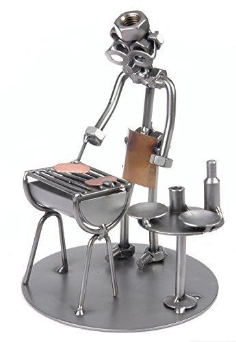 metalman24 Schraubenmännchen Grill Barbecue Freizeit - Handarbeit Geschenkidee Metallfigur Metallmännchen Stahlfigur Schraubenmännle - Deko für Büro & Zuhause metalman24 Schraubenmännchen Grill Barbecue Freizeit - Handarbeit Geschenkidee Metallfigur Metallmännchen Stahlfigur Schraubenmännle - Deko für Büro & Zuhause von metalman24