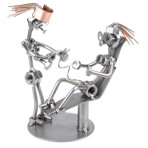 metalman24 Schraubenmännchen Hebamme Kinderarzt Geburt - Handarbeit Geschenkidee Metallfigur Metallmännchen Stahlfigur Schraubenmännle - Deko für Büro & Zuhause von metalman24