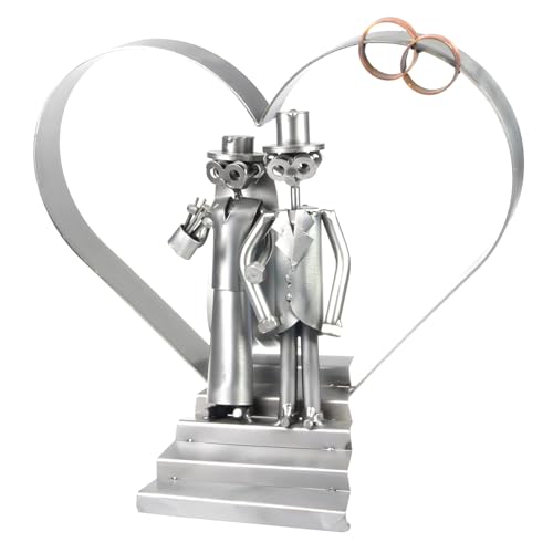 metalman24 Schraubenmännchen HOCHZEITS Herz BRAUTPAAR Liebe - Handarbeit Geschenkidee Metallfigur Metallmännchen Stahlfigur Schraubenmännle - Deko für Büro & Zuhause metalman24 Schraubenmännchen HOCHZEITS Herz BRAUTPAAR Liebe - Handarbeit Geschenkidee Metallfigur Metallmännchen Stahlfigur Schraubenmännle - Deko für Büro & Zuhause von metalman24