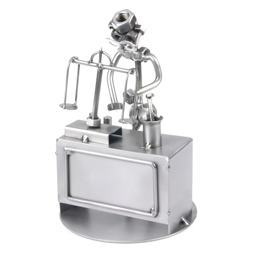 metalman24 Schraubenmännchen Apotheker Apotheke - Handarbeit Geschenkidee Metallfigur Metallmännchen Stahlfigur Schraubenmännle - Deko für Büro & Zuhause von metalman24