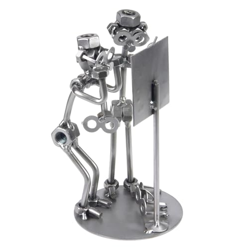 metalman24 Schraubenmännchen Augenarzt Stethoskop - Handarbeit Geschenkidee Metallfigur Metallmännchen Stahlfigur Schraubenmännle - Deko für Büro & Zuhause von metalman24