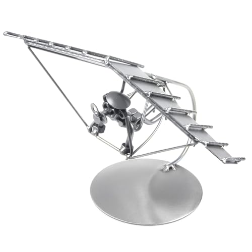 metalman24 Schraubenmännchen Drachenflieger - Handarbeit Geschenkidee Metallfigur Metallmännchen Stahlfigur Schraubenmännle - Deko für Büro & Zuhause von metalman24