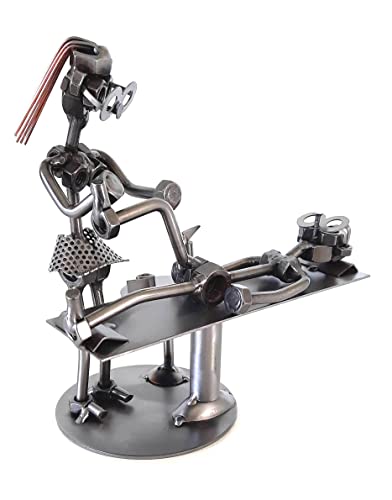 metalman24 Schraubenmännchen Physiotherapeutin I Physiotherapeut Frau I Physiotherapie - Handarbeit Geschenkidee Metallfigur Metallmännchen Stahlfigur Schraubenmännle - Deko für Büro & Zuhause von metalman24