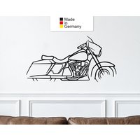 Harley Street Glide Motorrad Silhouette Wandkunst, Metall Geschenk, Motorraddekor von metalxcar
