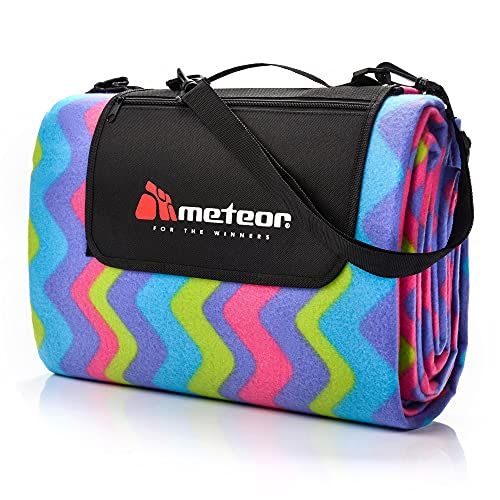 meteor Extra Large 200 x 220 XXL Picknickdecke Outdoor stranddecke wasserdichte sanddichte tolle Picknick-Matte Fleece Draussen Decken groß Camping-Decke Matte Thermo isoliert von meteor