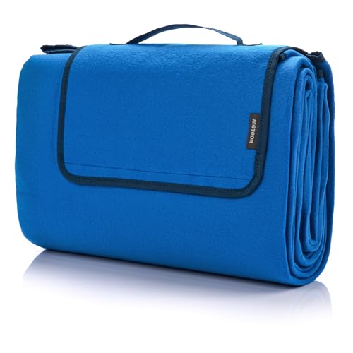 meteor Extra Large Picknickdecke mit wasserdichter Unterseite XXL sanddichte campingdecke Outdoor stranddecke tolle Picknick-Matte groß Thermo isoliert Camping-Decke für Park Garten Strand von meteor