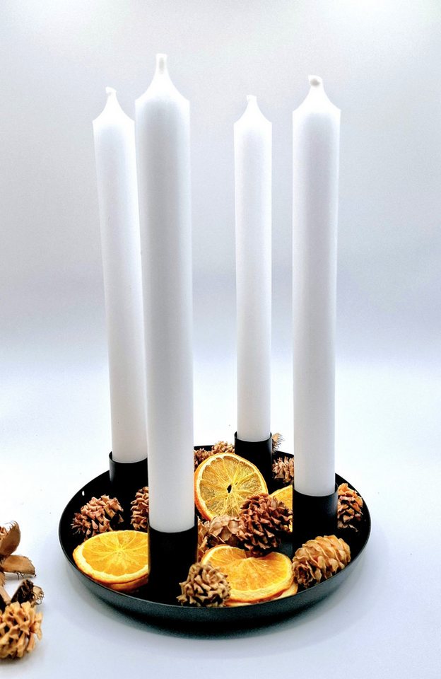 meytrade Adventskranz mit 4 weißen Kerzen, Winter Streuartikel und Dekoschale, 24 Teile im Set meytrade Adventskranz mit 4 weißen Kerzen, Winter Streuartikel und Dekoschale, 24 Teile im Set von meytrade