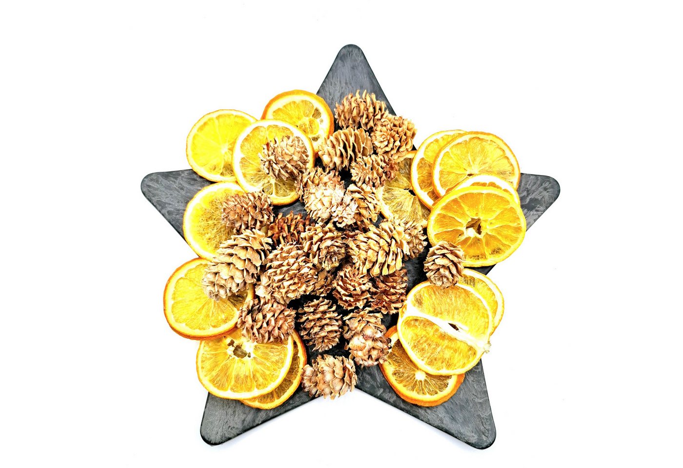 meytrade Adventskranz Naturdekoration Zubehör zum basteln Orangenscheiben Minizapfen DIY, Bastelset als Kranzdeko oder Steudeko zu Weihnachten von meytrade