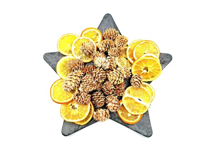 meytrade Adventskranz Naturdekoration Zubehör zum basteln Orangenscheiben Minizapfen DIY, Bastelset als Kranzdeko oder Steudeko zu Weihnachten von meytrade