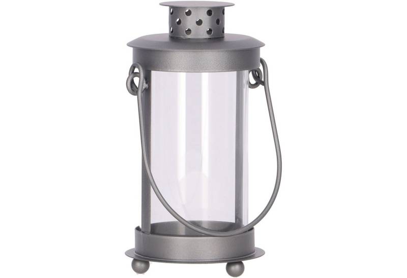 meytrade Kerzenlaterne Friedhofslaterne, Grablicht, Windlicht, Gartenlaterne mit Griff, ca. 17cm groß mit Glaseinsatz von meytrade