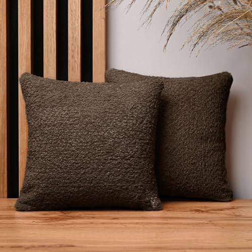 2er Set Kissenbezug 30x30 cm Schokolade quadratisch - aus Chenille-Stoff, mit Reißverschluss - dekorative Kissenbezüge für Kissen 30x30 für Sofa, Deko Schlafzimmer, Deko Wohnzimmer 2er Set Kissenbezug 30x30 cm Schokolade quadratisch - aus Chenille-Stoff, mit Reißverschluss - dekorative Kissenbezüge für Kissen 30x30 für Sofa, Deko Schlafzimmer, Deko Wohnzimmer von MG Design