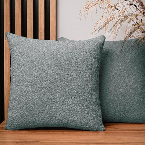 2er Set Kissenbezug 60x60 cm Minze quadratisch - aus Chenille-Stoff, mit Reißverschluss - dekorative Kissenbezüge für Kissen 60x60 für Sofa, Deko Schlafzimmer, Deko Wohnzimmer 2er Set Kissenbezug 60x60 cm Minze quadratisch - aus Chenille-Stoff, mit Reißverschluss - dekorative Kissenbezüge für Kissen 60x60 für Sofa, Deko Schlafzimmer, Deko Wohnzimmer von MG Design