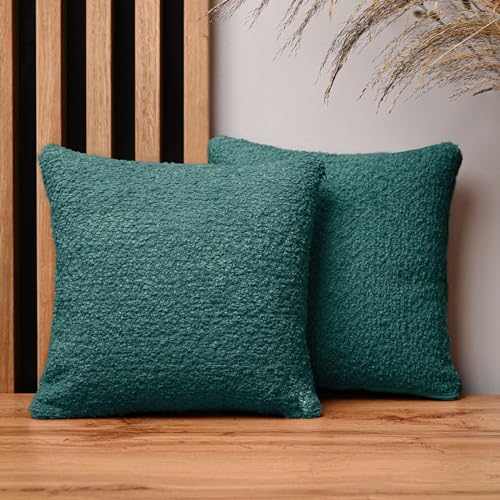 2er Set Kissenbezug 30x30 cm Malachit quadratisch - aus Chenille-Stoff, mit Reißverschluss - dekorative Kissenbezüge für Kissen 30x30 für Sofa, Deko Schlafzimmer, Deko Wohnzimmer 2er Set Kissenbezug 30x30 cm Malachit quadratisch - aus Chenille-Stoff, mit Reißverschluss - dekorative Kissenbezüge für Kissen 30x30 für Sofa, Deko Schlafzimmer, Deko Wohnzimmer von MG Design