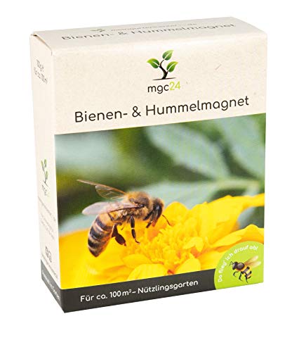 mgc24® Bienen- und Hummelmagnet - Blumenmischung für Bienen und Hummeln ein- & mehrjährig 100g für 100m² von mgc24