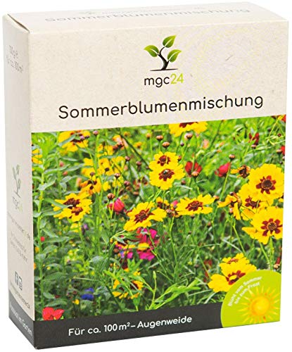 mgc24® Sommerblumenmischung - Blumenmischung für nützliche Insekten ein- & mehrjährig 100g für 100m² von mgc24