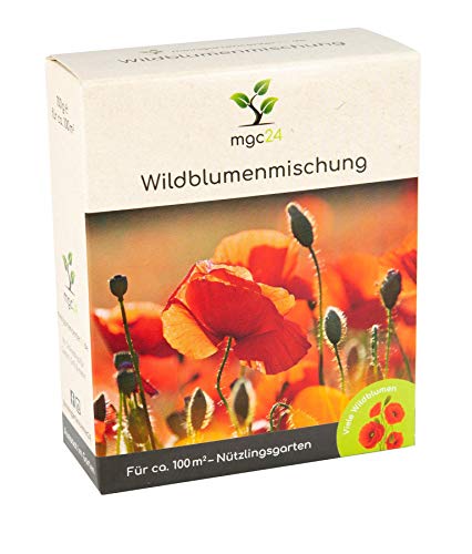 mgc24® Wildblumenmischung - Blumenmischung für nützliche Insekten ein- & mehrjährig 100g für 100m² von mgc24