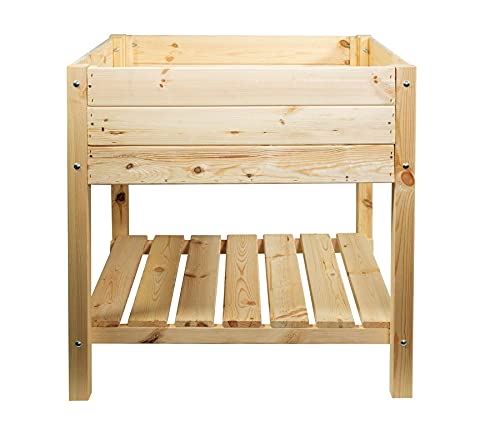 mgc24 Hochbeet Massiv XL - Kiefernholz Natur quadratisch für Garten/Terrasse/Balkon - 79 x 79 x 78 cm mgc24 Hochbeet Massiv XL - Kiefernholz Natur quadratisch für Garten/Terrasse/Balkon - 79 x 79 x 78 cm von mgc24