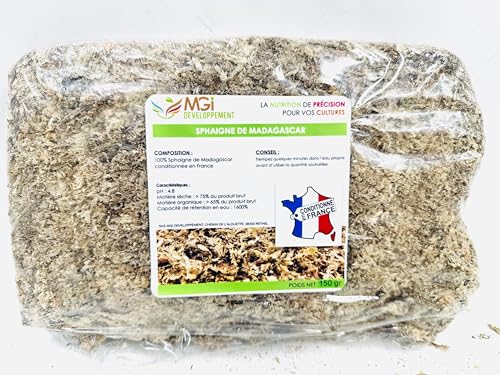 Torfmoos aus Madagaskar – Pflanzliches Substrat für erdlosen Anbau – 5 Liter. von MGI DEVELOPPEMENT