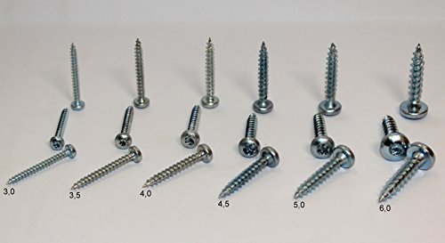 4,5 mm Pan-Head Spanplattenschrauben Torx 4,5 x 13-4,5 x 80 mm (4,5 x 13 (1000 Stück)) von mgn-store