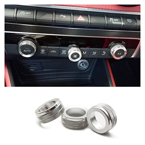 Interieur Zubehör Für BMW 1er 2er F20 F21 F22 F23 2012-2018 ABS Kohlefaser Aufkleber Trim Auto Innentür Armlehne Griffabdeckung Zubehör LuftauslassDekoration Streifen (Farbe : 3PCS Silver) von mhbh