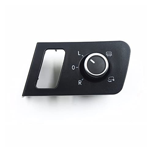 mhbh Schalter Für VW Für Caddy Für Touran 2005–2015 Spiegeleinstellknopf Drucktaste Schwarz 1-Weg Panel Montage EIN-AUS von mhbh