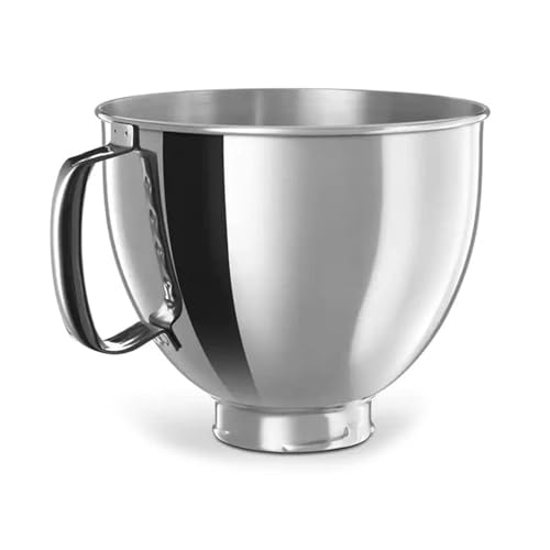 Rührschüssel, kompatibel mit Kitchenaid Classic&Artisan Series 4.5–5 QT Tilt-Head Mixer, 5 Quart 304 Edelstahlschüssel von mhddhd