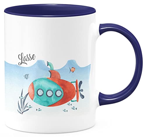 Mikalino Keramik Tasse U-Boot im Meer personalisiert mit Wunschname - handbedruckt in Deutschland | Kaffee Becher Kaffeetasse Geschenk, Farbe:kobalt, Grösse:330ml Mikalino Keramik Tasse U-Boot im Meer personalisiert mit Wunschname - handbedruckt in Deutschland | Kaffee Becher Kaffeetasse Geschenk, Farbe:kobalt, Grösse:330ml von miKalino